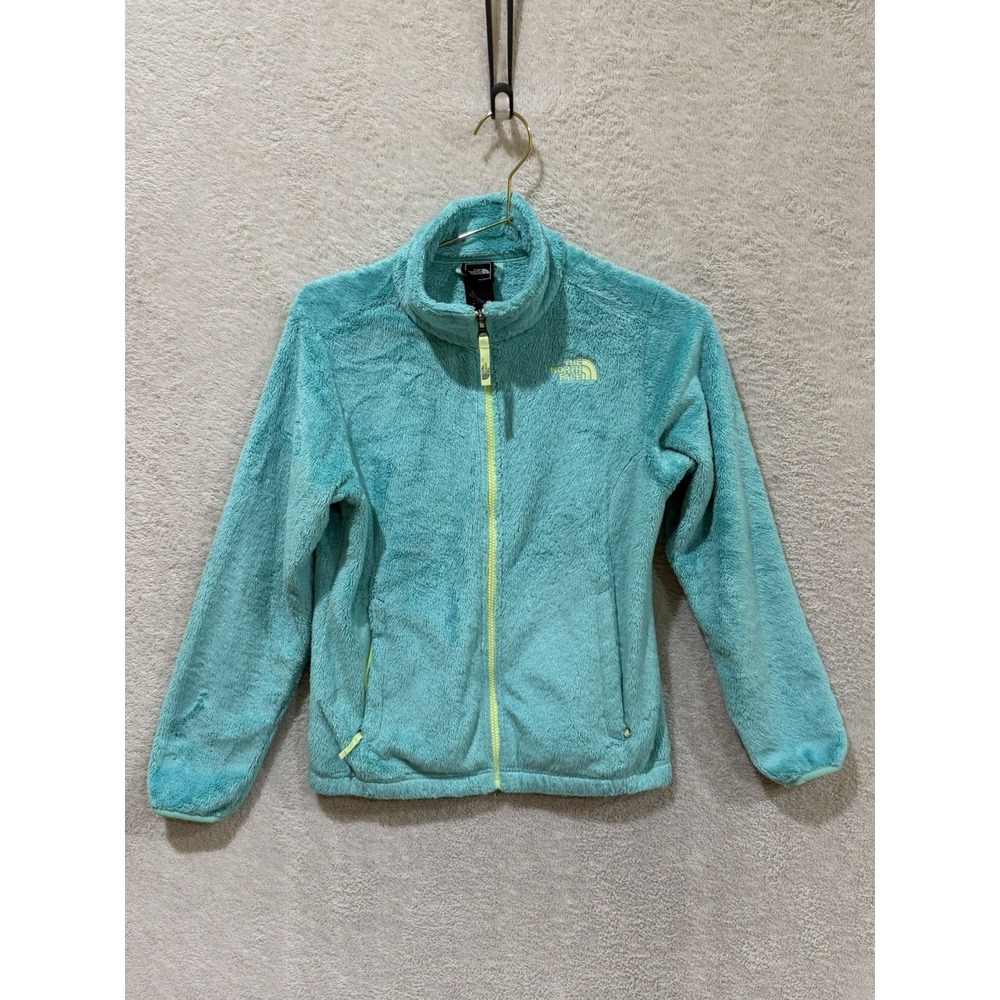 The North Face Girls Jacket L (14-16)) Mint Green Fleece Zipper Coat School